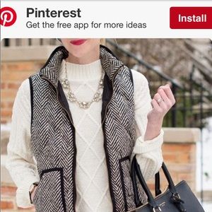 J Crew Herringbone Vest